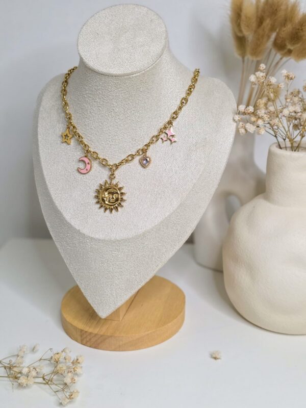 Collier SOLÉA – Soleil & Astres dorés