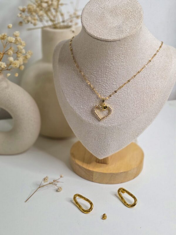 Boucles d’oreilles ONDÉA – Formes organiques dorées